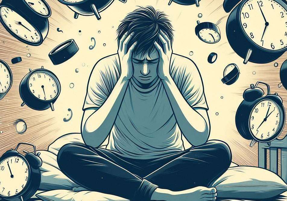 مردی که ب خاطر اختلال در خواب کلافه شده